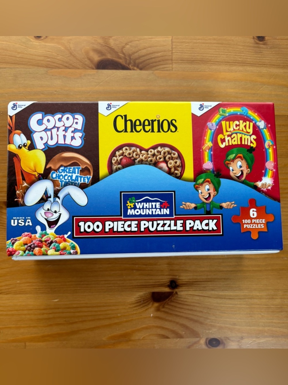 White Mountain 6 Mini Cereal Boxes 100 Piece Jigsaw Puzzle